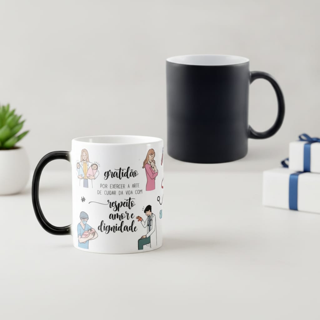 Caneca Mágica Presente Criativo para Dia do Médico Pediatra