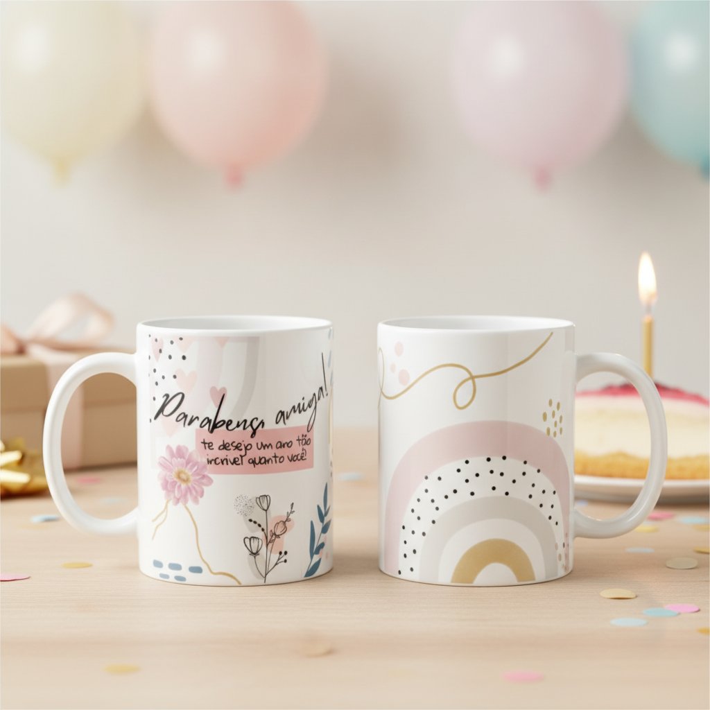 Caneca Mágica Presente Divertido de Aniversário para Amiga - Outros (Aniversário)