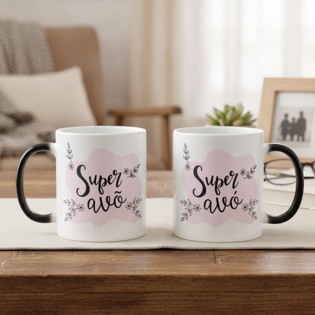 Caneca Mágica Presente Especial Aniversário Super Avó - Família (Avó/Vovó)