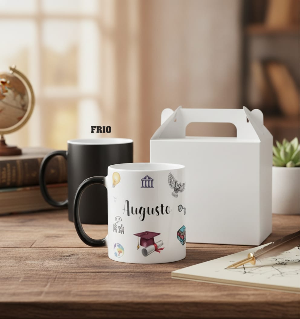 Caneca Mágica Presente Especial com Nome Professor Filosofia - Dia dos Professores (Filosofia)