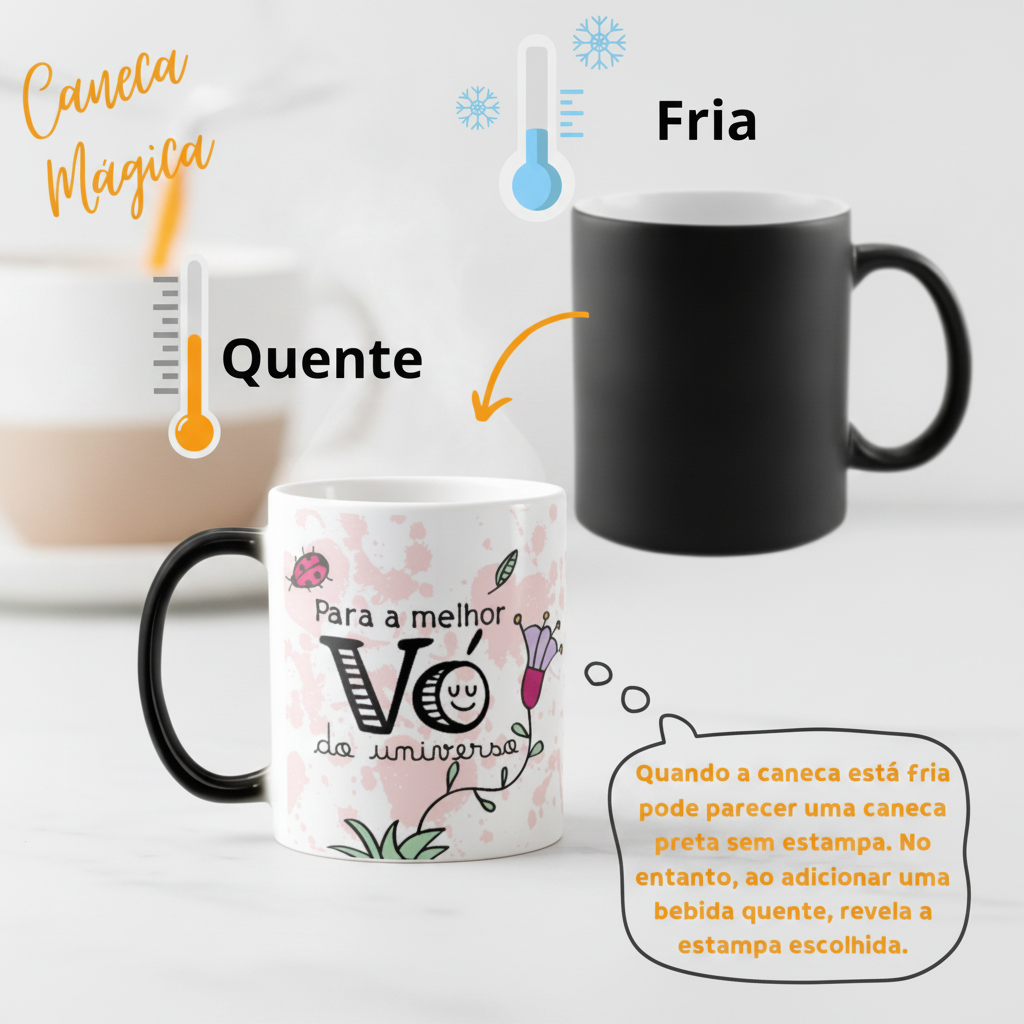 Caneca Mágica Presente Especial para Avó Dia dos Avós