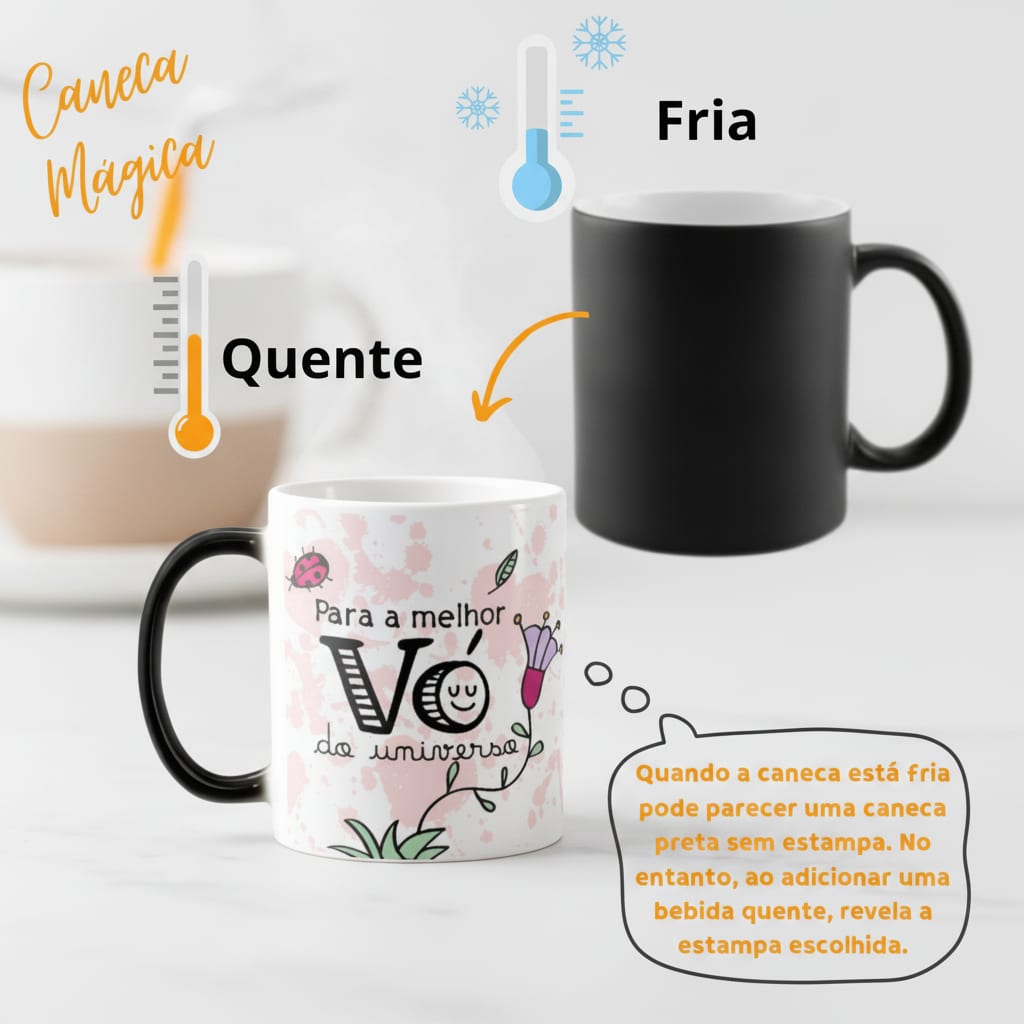 Caneca Mágica Presente Especial para Avó Dia dos Avós