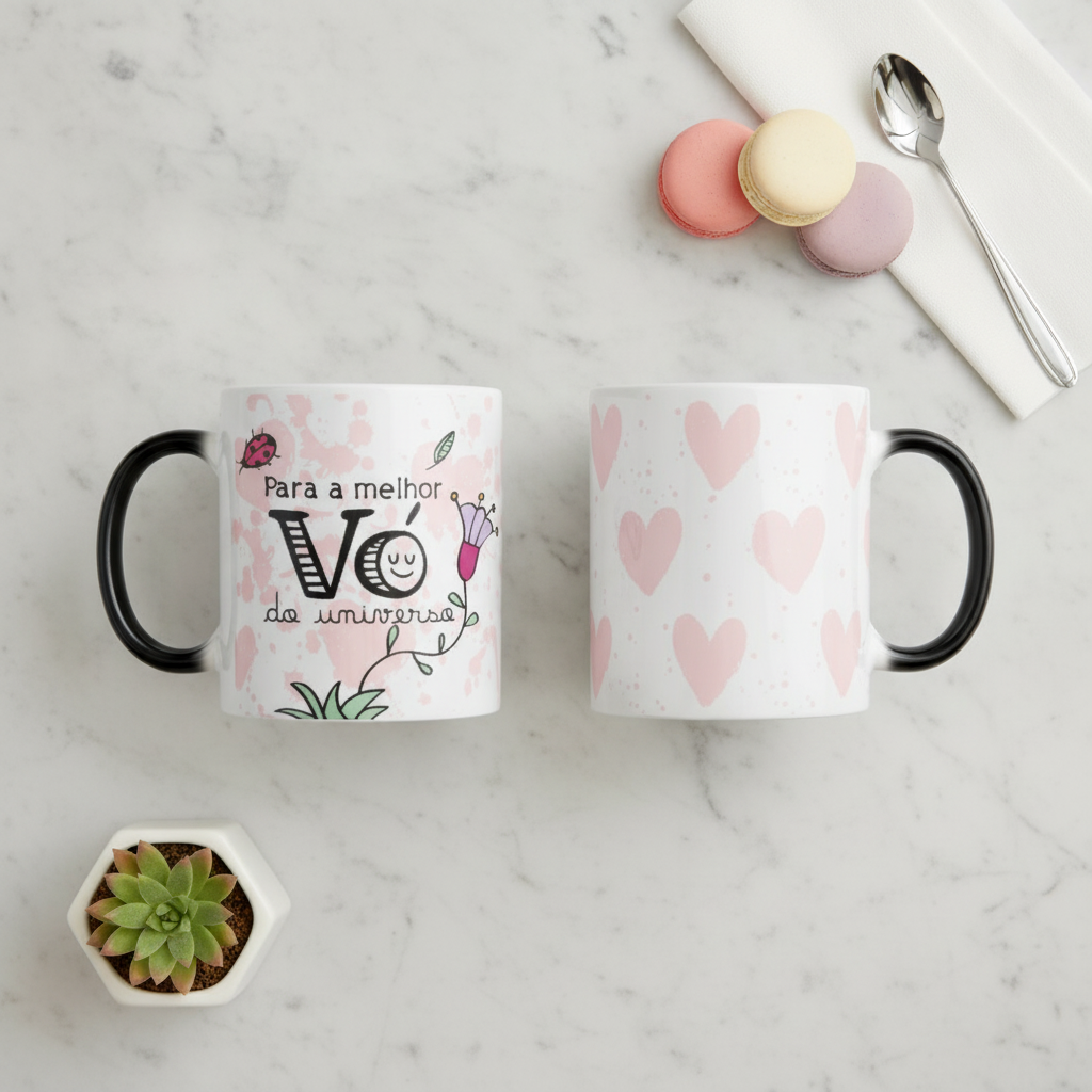 Caneca Mágica Presente Especial para Avó Dia dos Avós - Família (Avó)