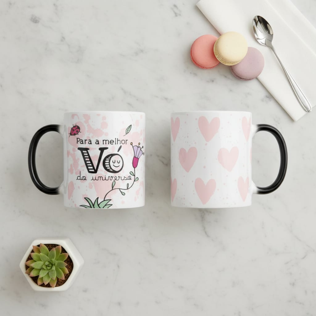 Caneca Mágica Presente Especial para Avó Dia dos Avós - Família (Avó)