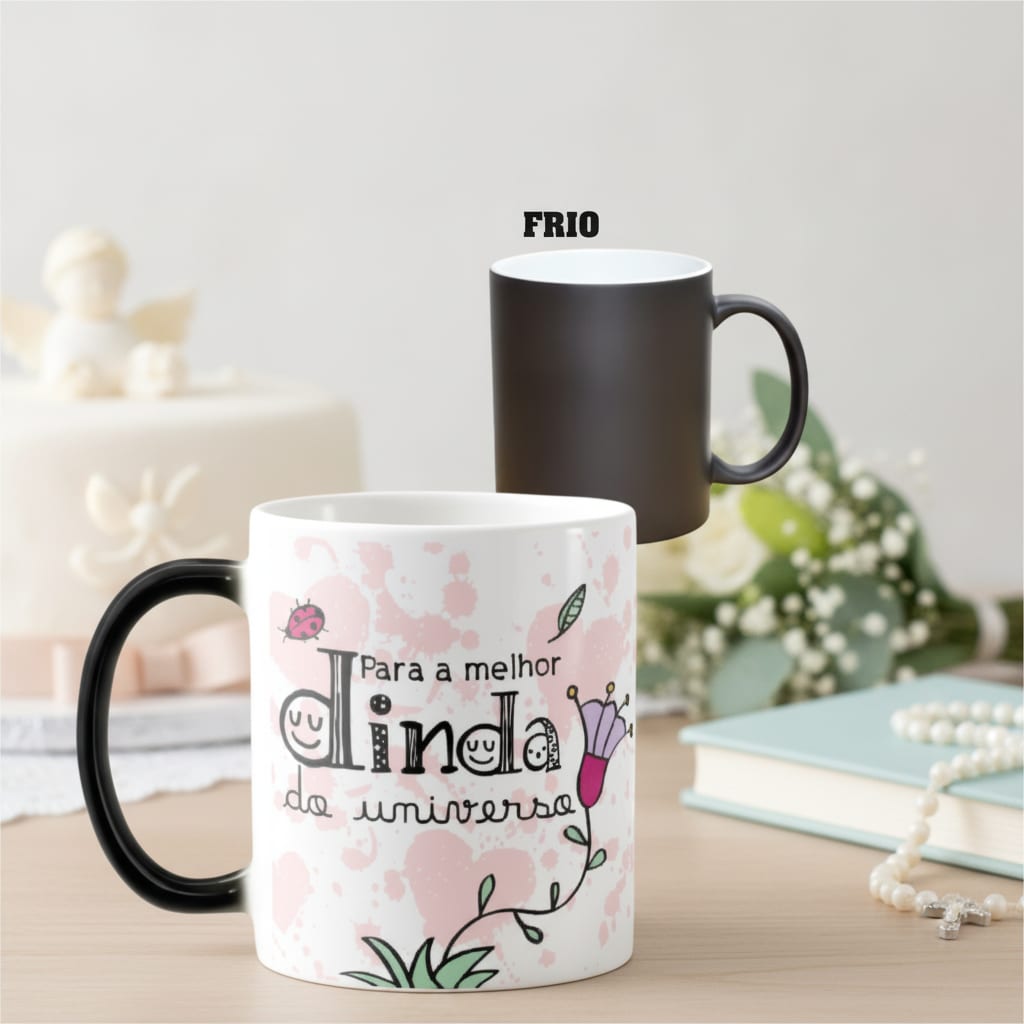 Caneca Mágica Presente para Melhor Dinda do Universo