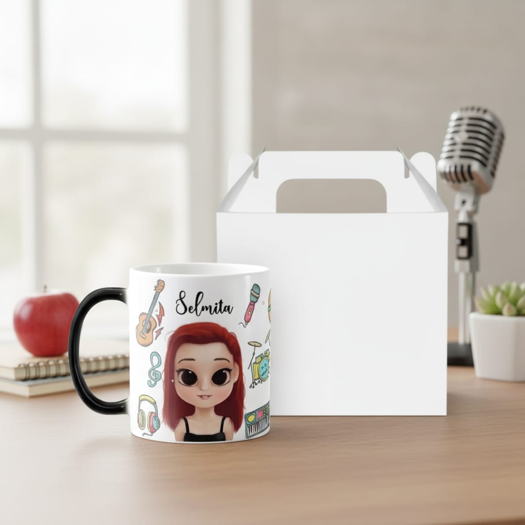 Caneca Mágica Presente Personalizado Professora de Música