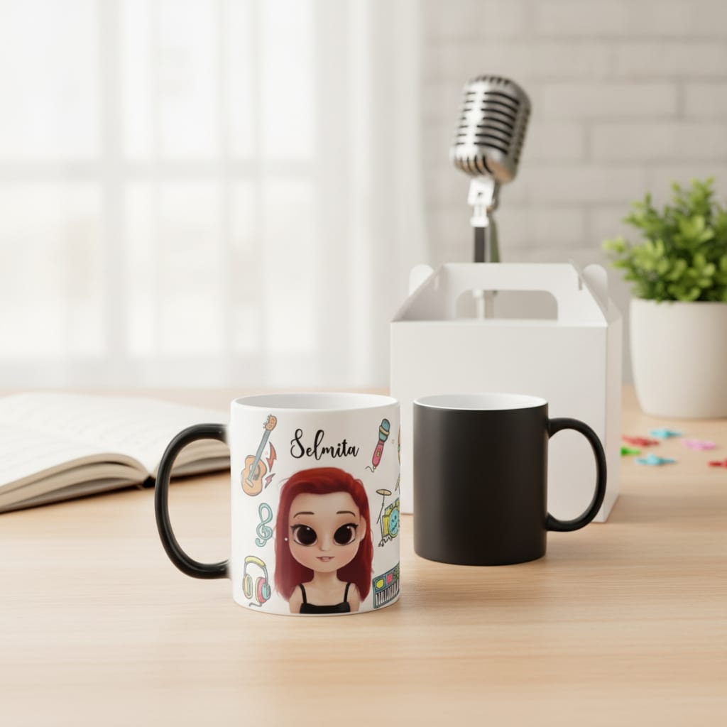 Caneca Mágica Presente Personalizado Professora de Música