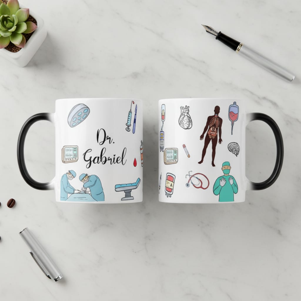 Caneca Mágica Presente Profissão Medicina Médico Cirurgião - Profissões (Médico(a))