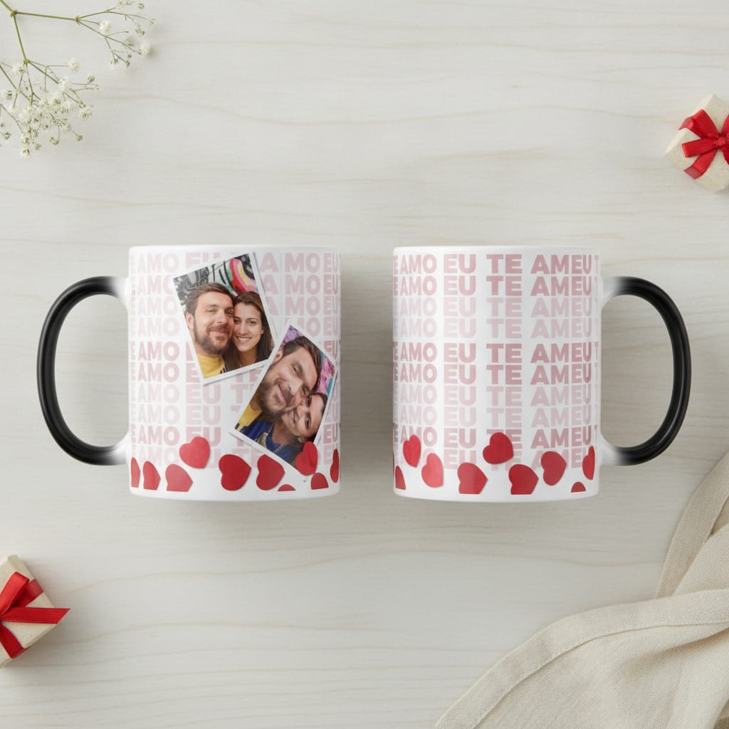 Caneca Mágica Presente Te Amo Presente para Casal Apaixonado - Família (Casal)