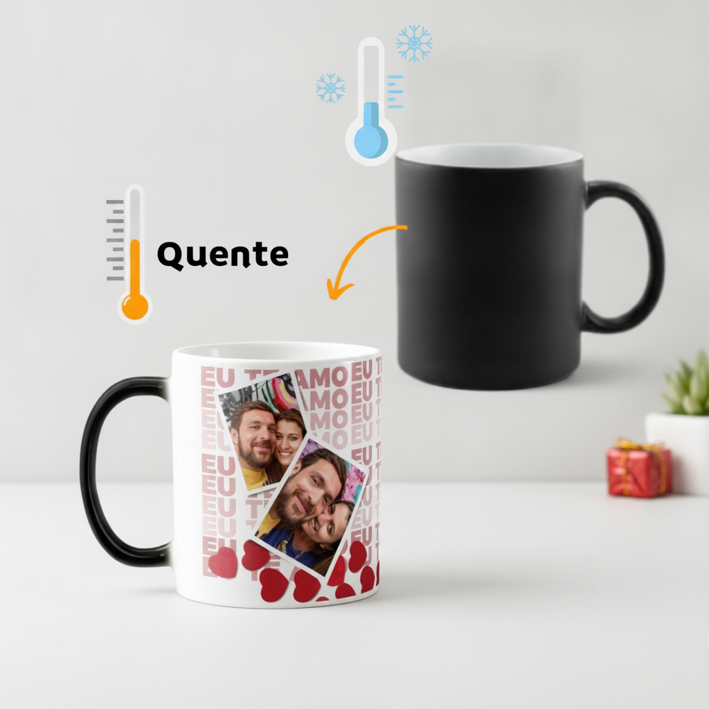 Caneca Mágica Presente Te Amo Presente para Casal Apaixonado