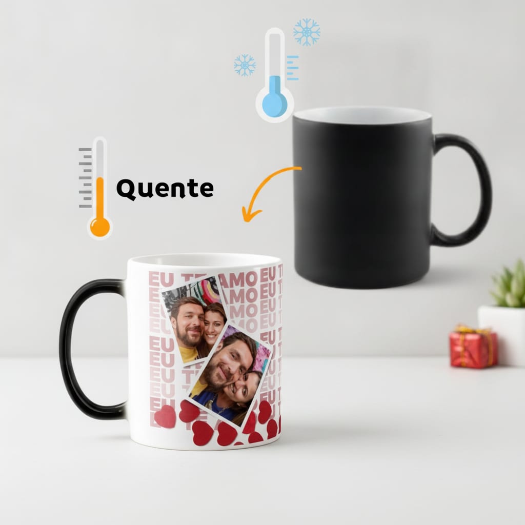 Caneca Mágica Presente Te Amo Presente para Casal Apaixonado