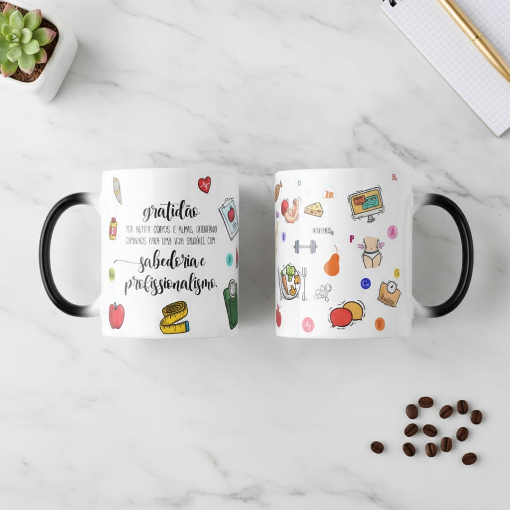 Caneca Mágica Profissão Nutricionista Presente Saudável - Profissões (Nutricionista)