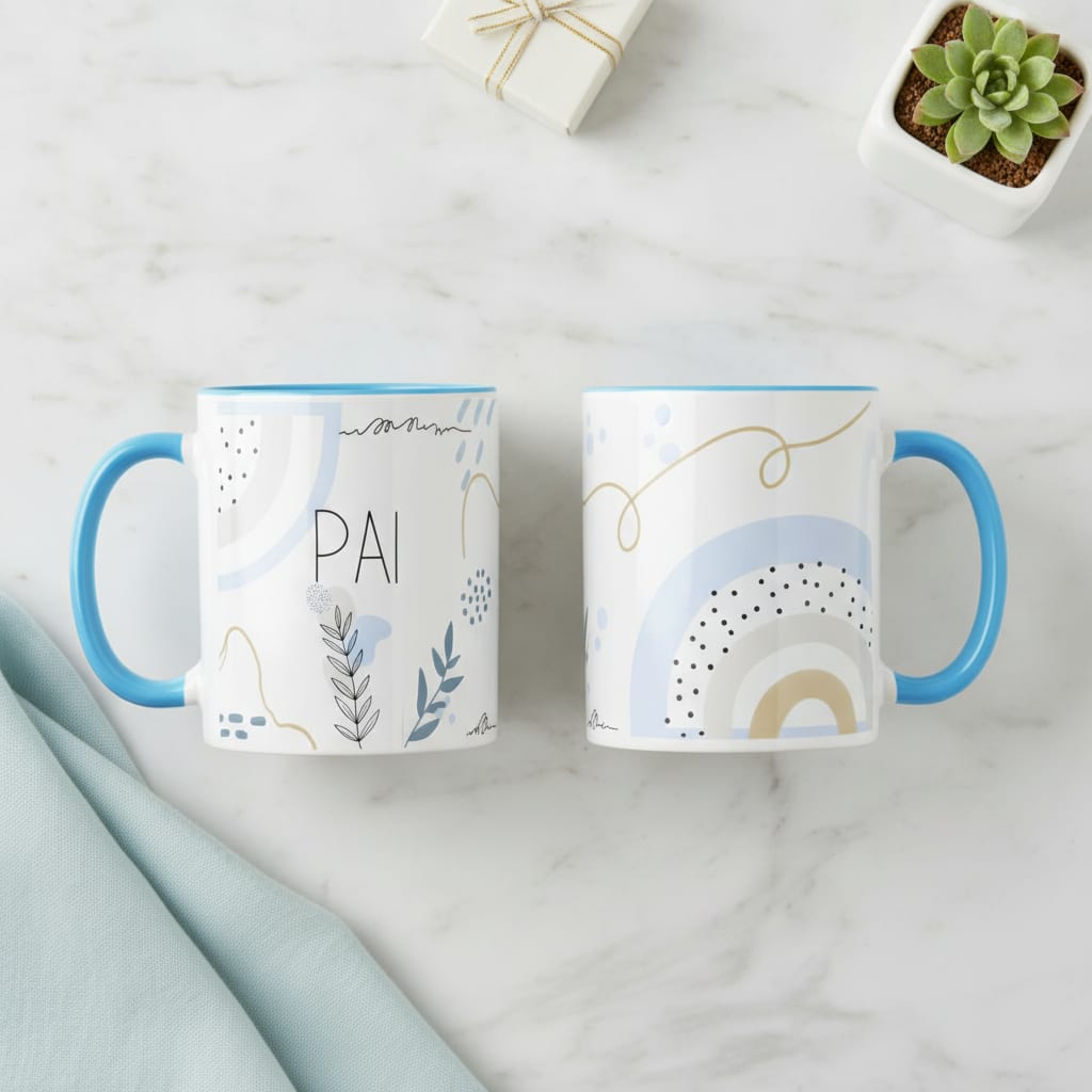 Caneca Masculina de Papai Minimalista Presente Especial Pai - Família (Pai)