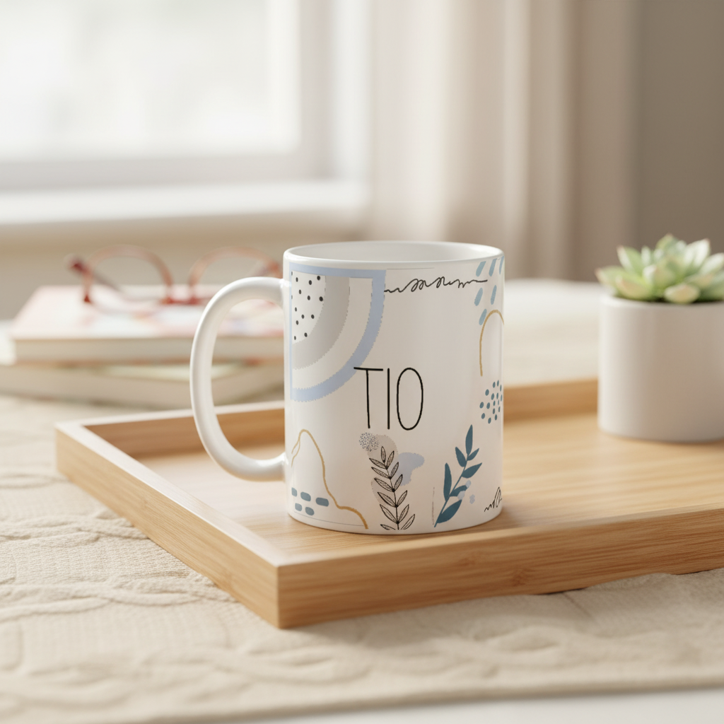 Caneca Masculina Minimalista Presente para Família Tio Titio - Família (Tio(a))