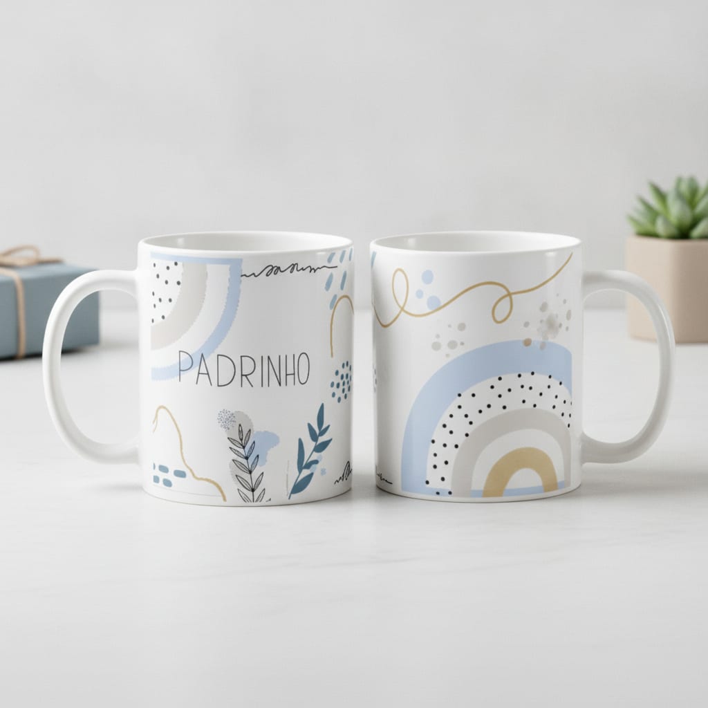 Caneca Masculina Padrinho Presente Especial Familia - Família (Padrinho)