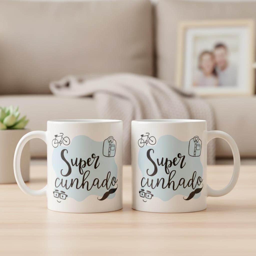 Caneca Masculina Presente de Aniversário para Super Cunhado - Família (Cunhado)