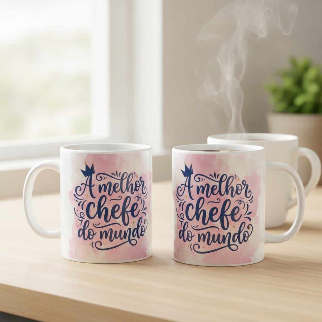 Caneca Chefe Presente Feminino Gestora Pronta Entrega Profissões - Profissões (Gerente)