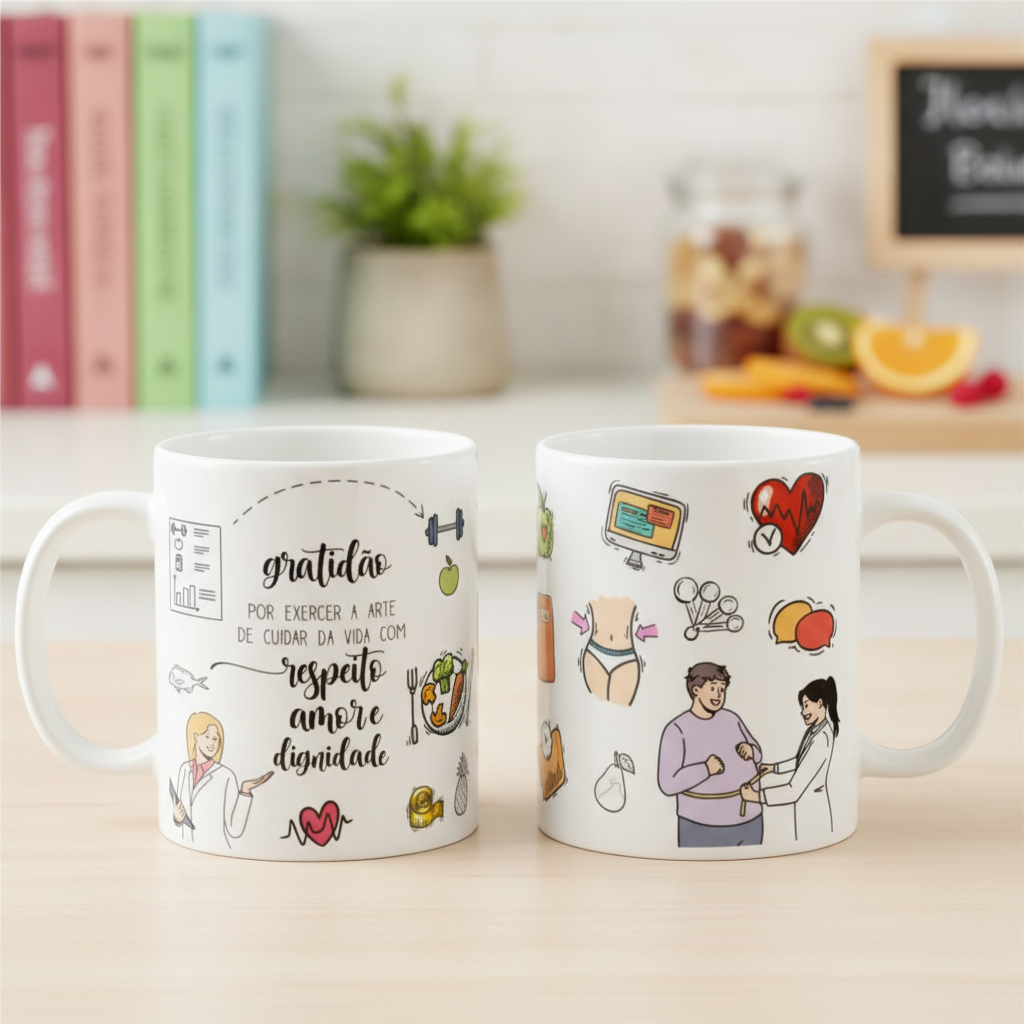 Caneca Nutrição Presente Especial para Nutricionista - Profissões (Nutricionista)