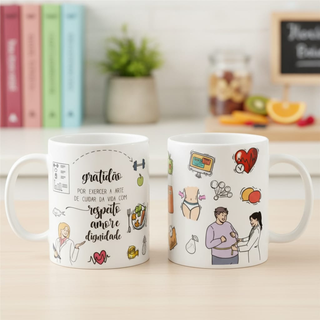 Caneca Nutrição Presente Especial para Nutricionista - Profissões (Nutricionista)