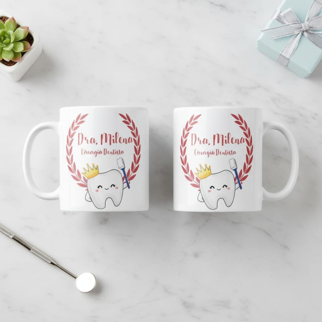 Caneca Odontologia Profissão Presente Cirurgiã Dentista - Profissões (Médico(a))
