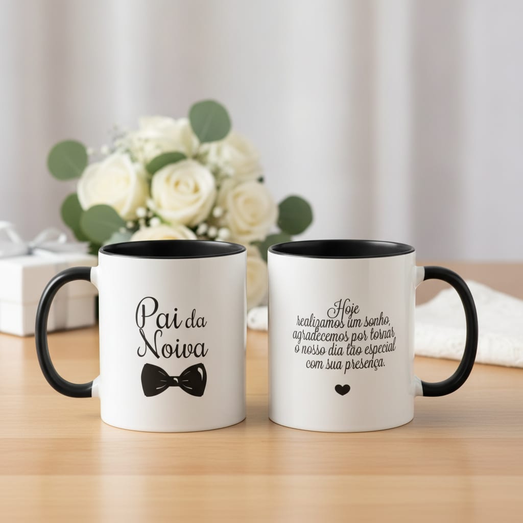 Caneca Pai Da Noiva Presente De Casamento Pronta Entrega - Casamento (Noiva)