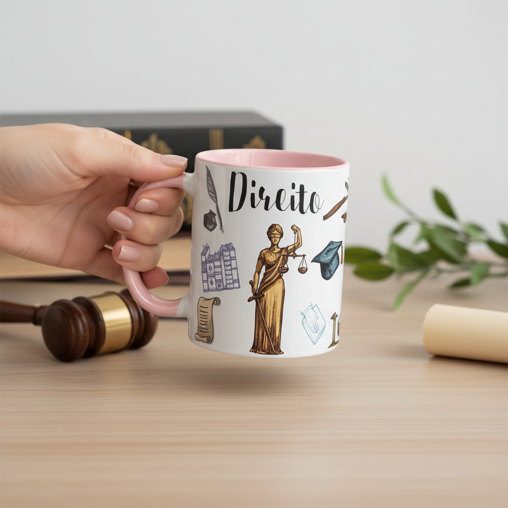 Caneca para Advogados Presente Criativo Formatura Direito