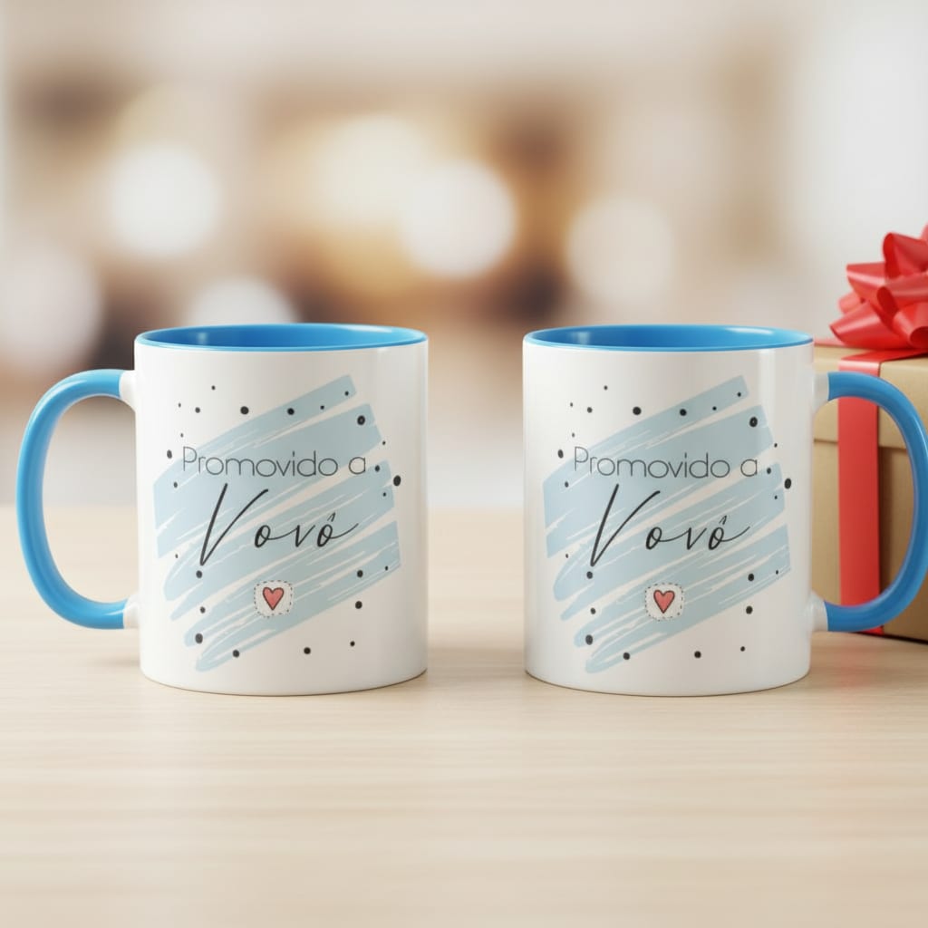 Caneca Para Revelar Gravidez Promovido A Vovô - Anúncio de Gravidez (Avô)