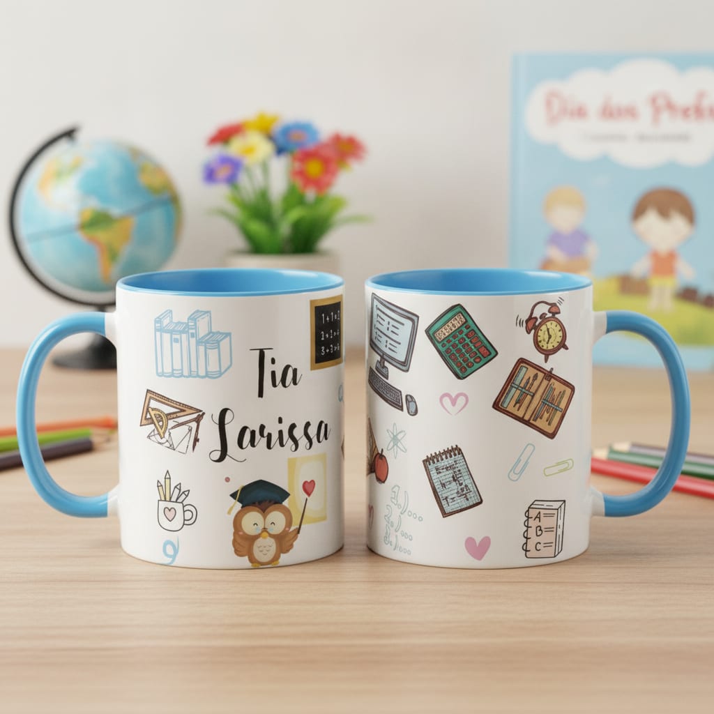 Caneca Pedagogia Presente Criativo Escola Professores Alunos - Dia dos Professores (Educação Infantil)