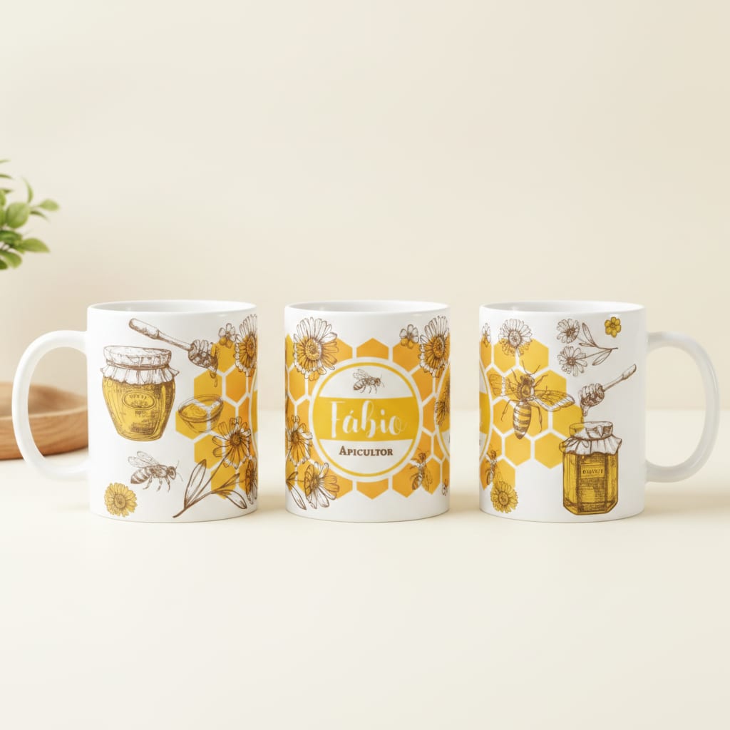 Caneca Personalizada Abelhas Apicultor Presente Criativo - Profissões (Apicultor)