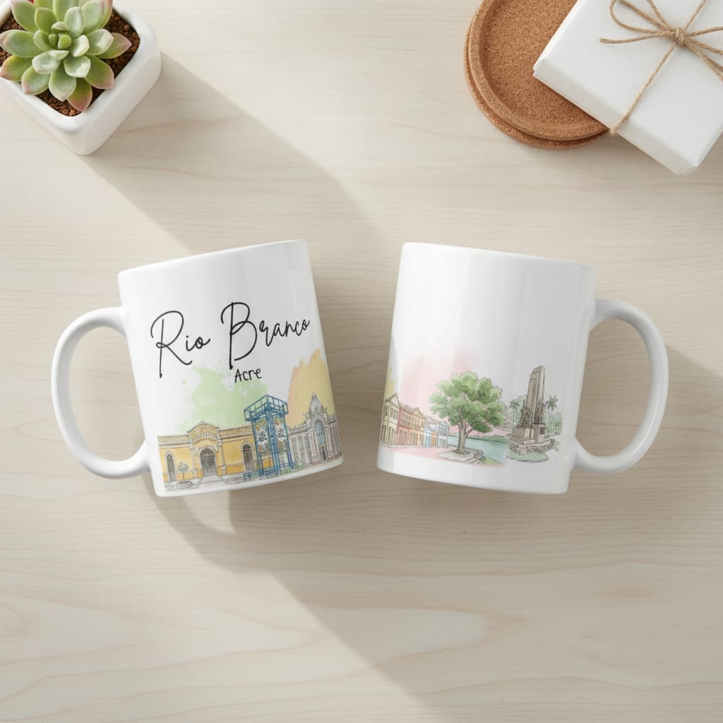 Caneca Personalizada Acre Lembrança Cidade Rio Branco - Outros (Rio Branco)