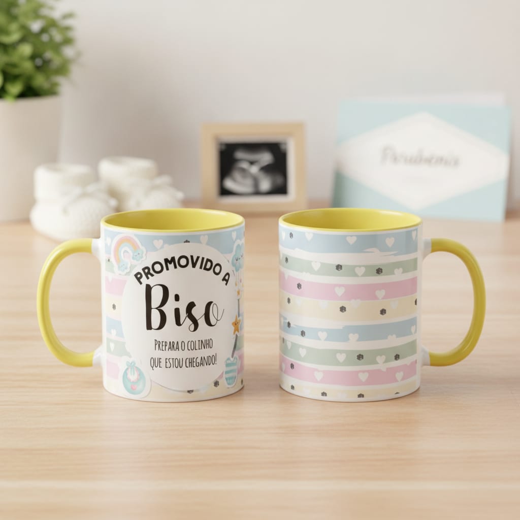 Caneca Personalizada Anúncio de Gravidez Gestação Bisavô - Anúncio de Gravidez (Bisavô)