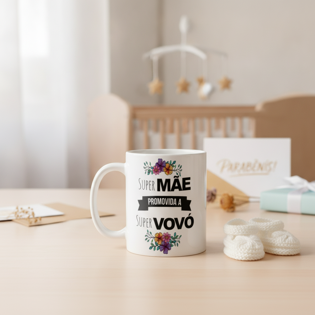 Caneca Personalizada Anúncio de Gravidez - Promovida a Vovó