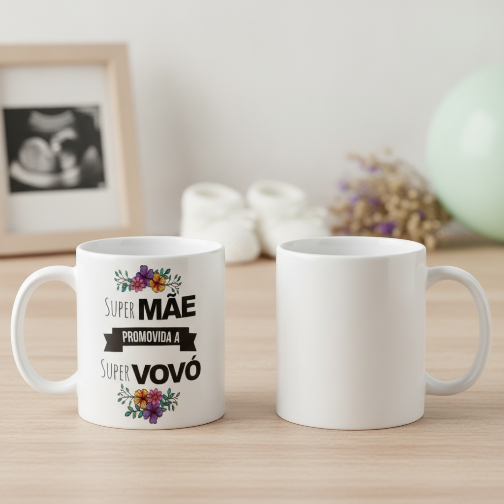 Caneca Personalizada Anúncio de Gravidez - Promovida a Vovó