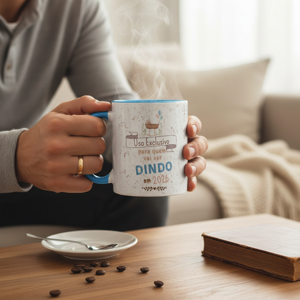 Caneca Personalizada Anúncio De Gravidez Uso Exclusivo Dindo