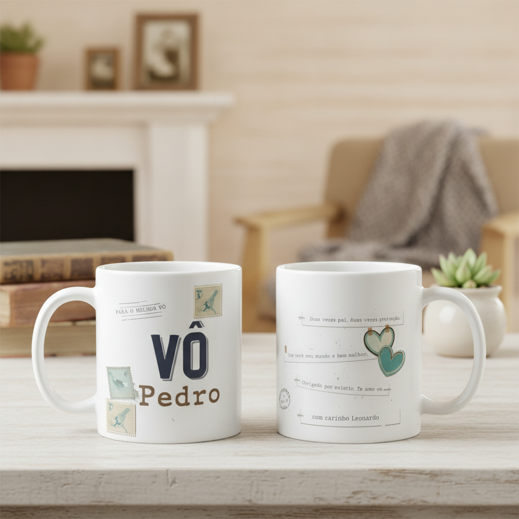 Caneca Personalizada Avó com Significado e Nome - Família (Avô)