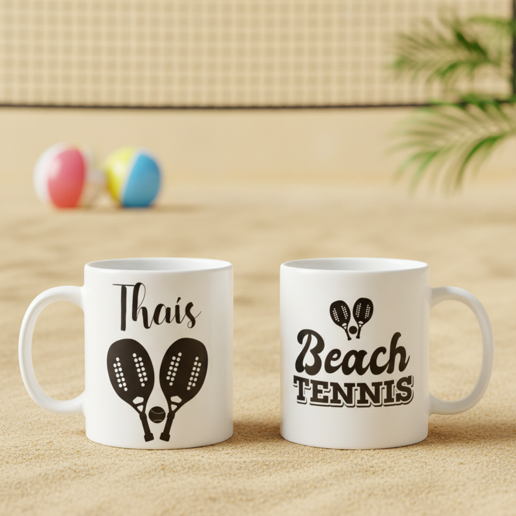 Caneca Personalizada Beach Tennis Com Nome - Hobbies (Beach Tennis)