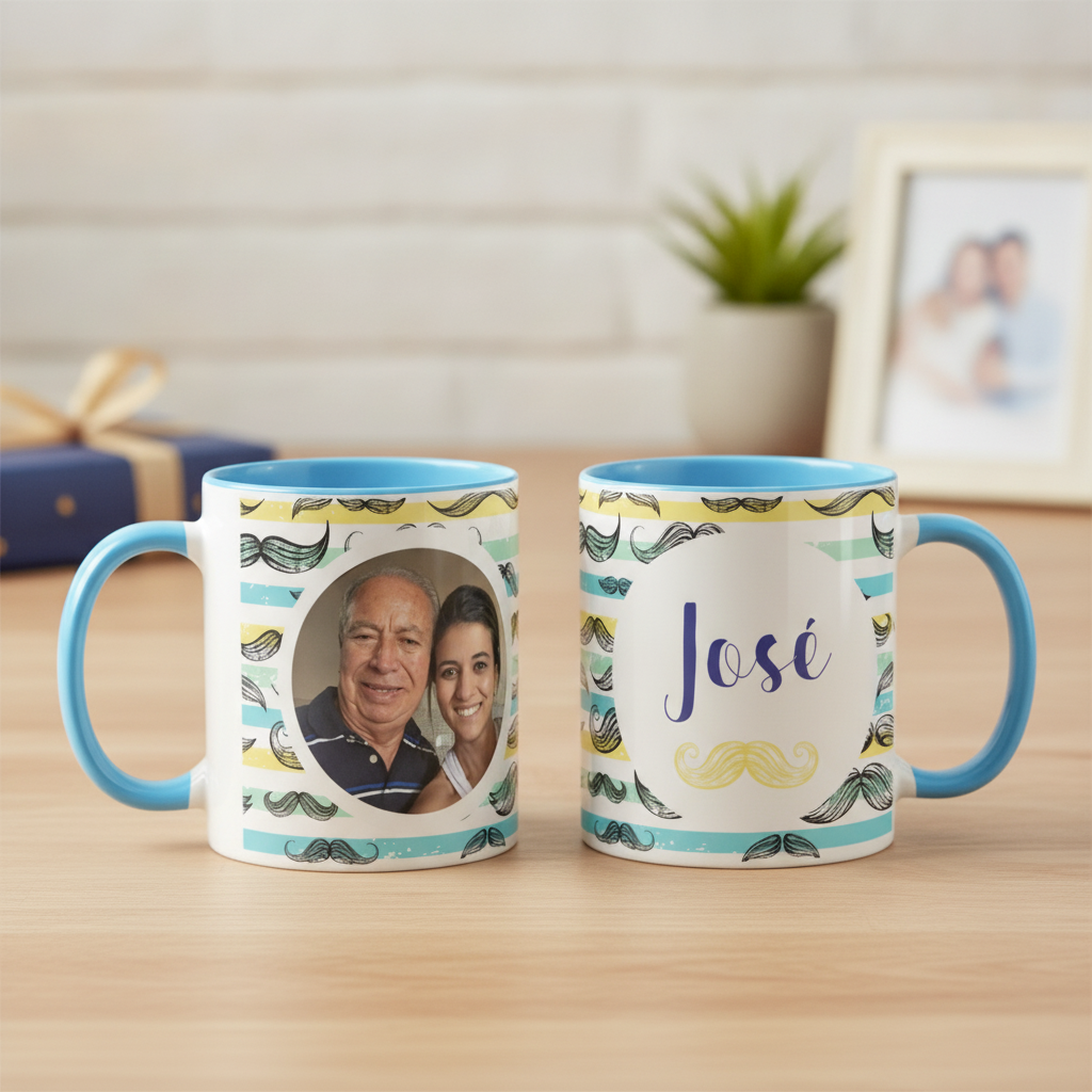 Caneca Personalizada com Foto Masculina Presente para Homem - Família (Pai)