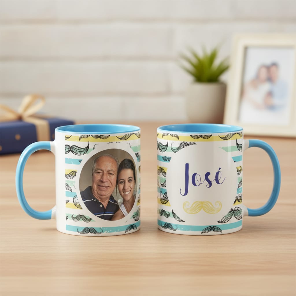 Caneca Personalizada com Foto Masculina Presente para Homem - Família (Casal)