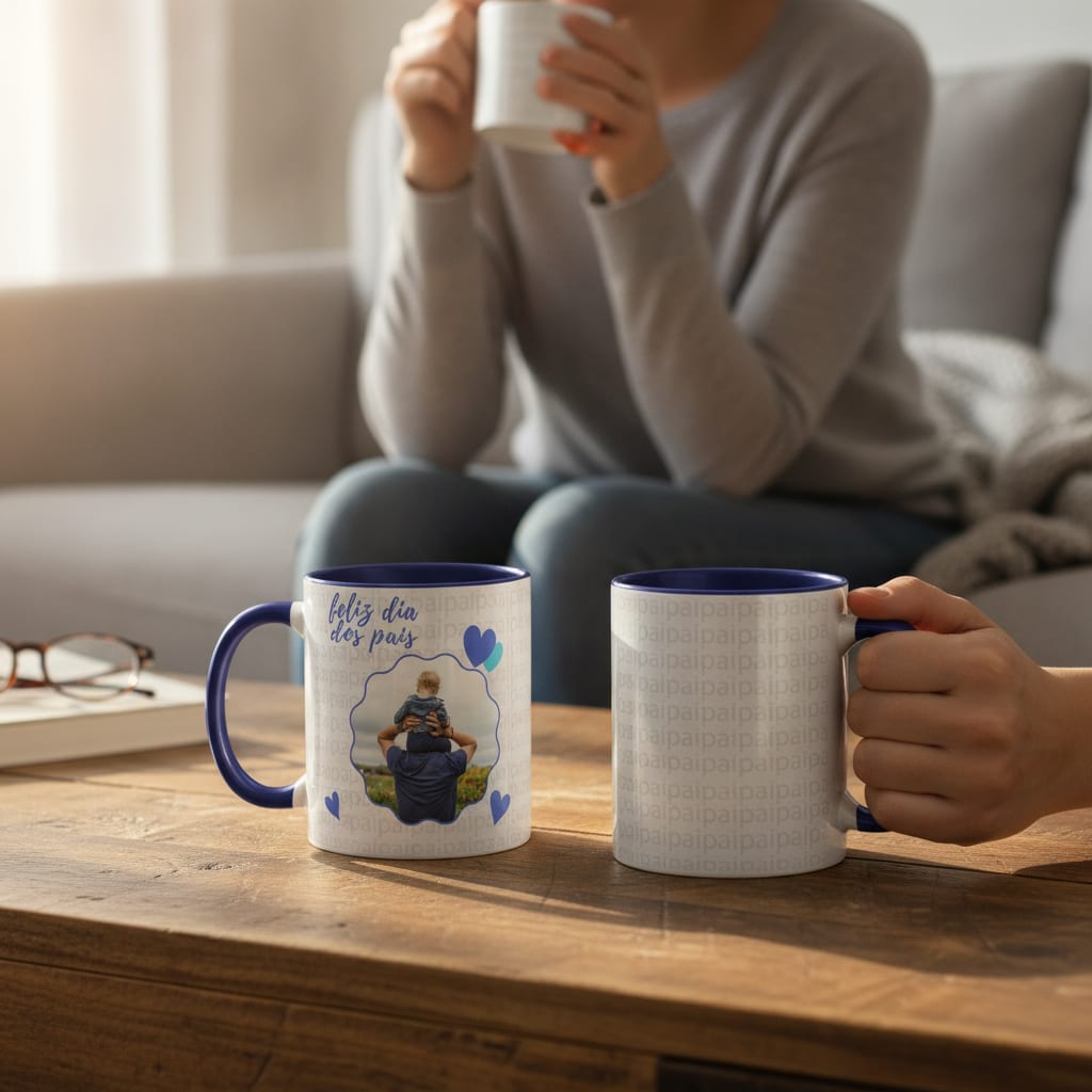 Caneca Personalizada Com Foto Presente Para Dias Dos Pais