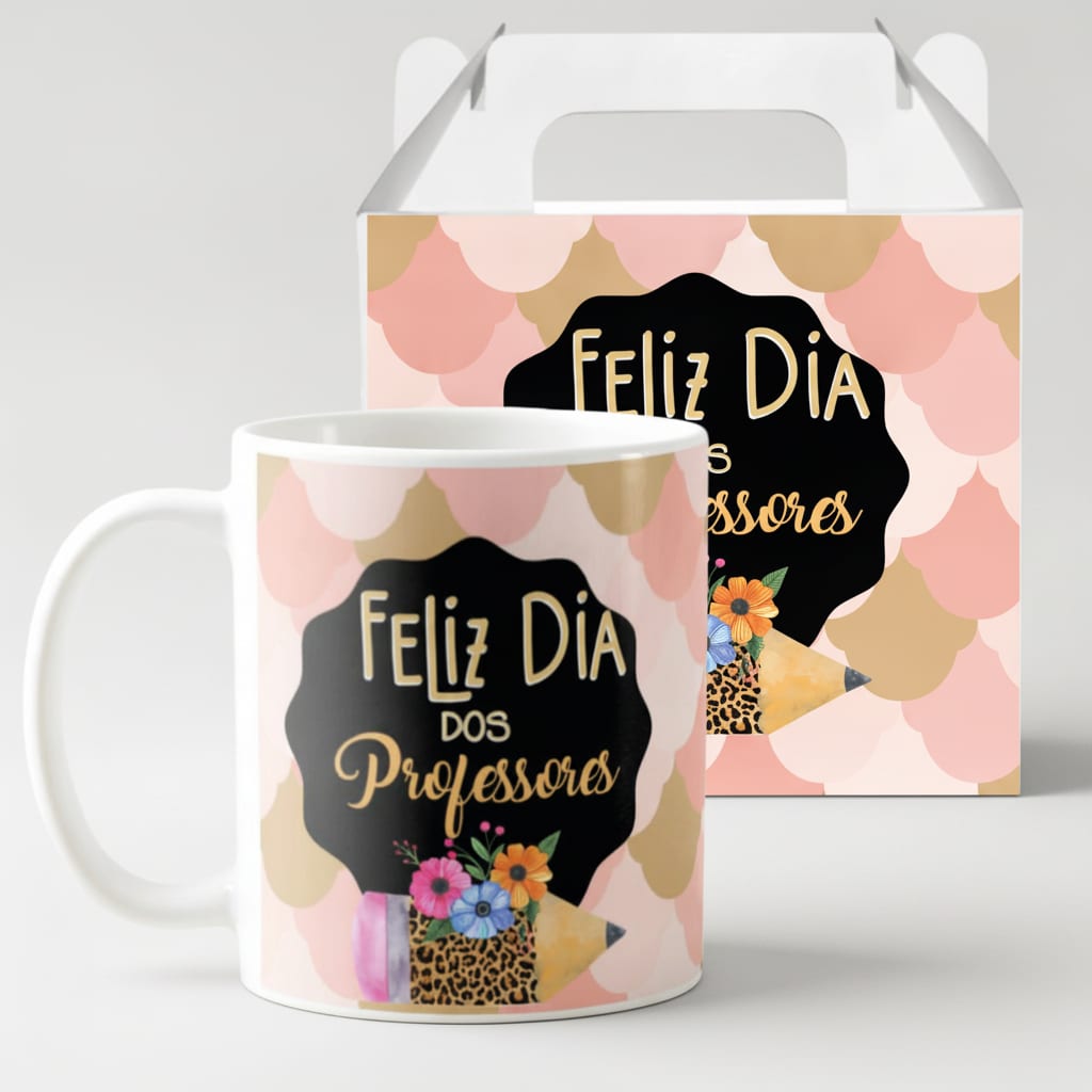 Caneca Personalizada Com Frase Feliz Dia Dos Professores - Dia dos Professores (Professor(a))