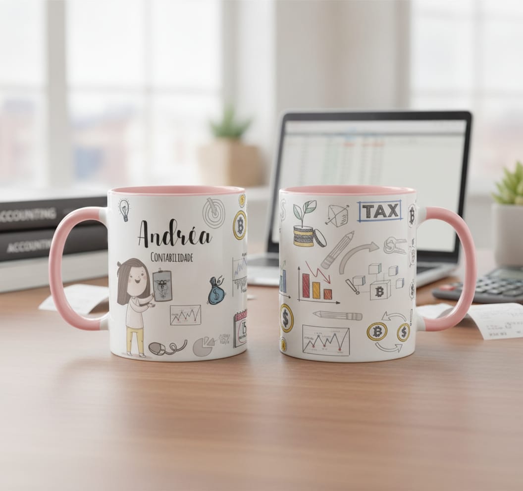 Caneca Personalizada Contadora Profissão Contabilidade - Profissões (Contador(a))