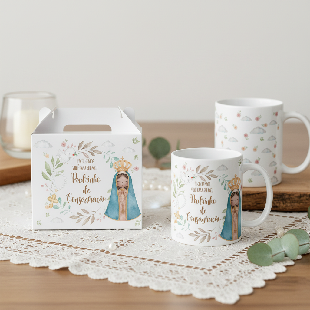 Caneca Personalizada Convite Padrinho De Consagração
