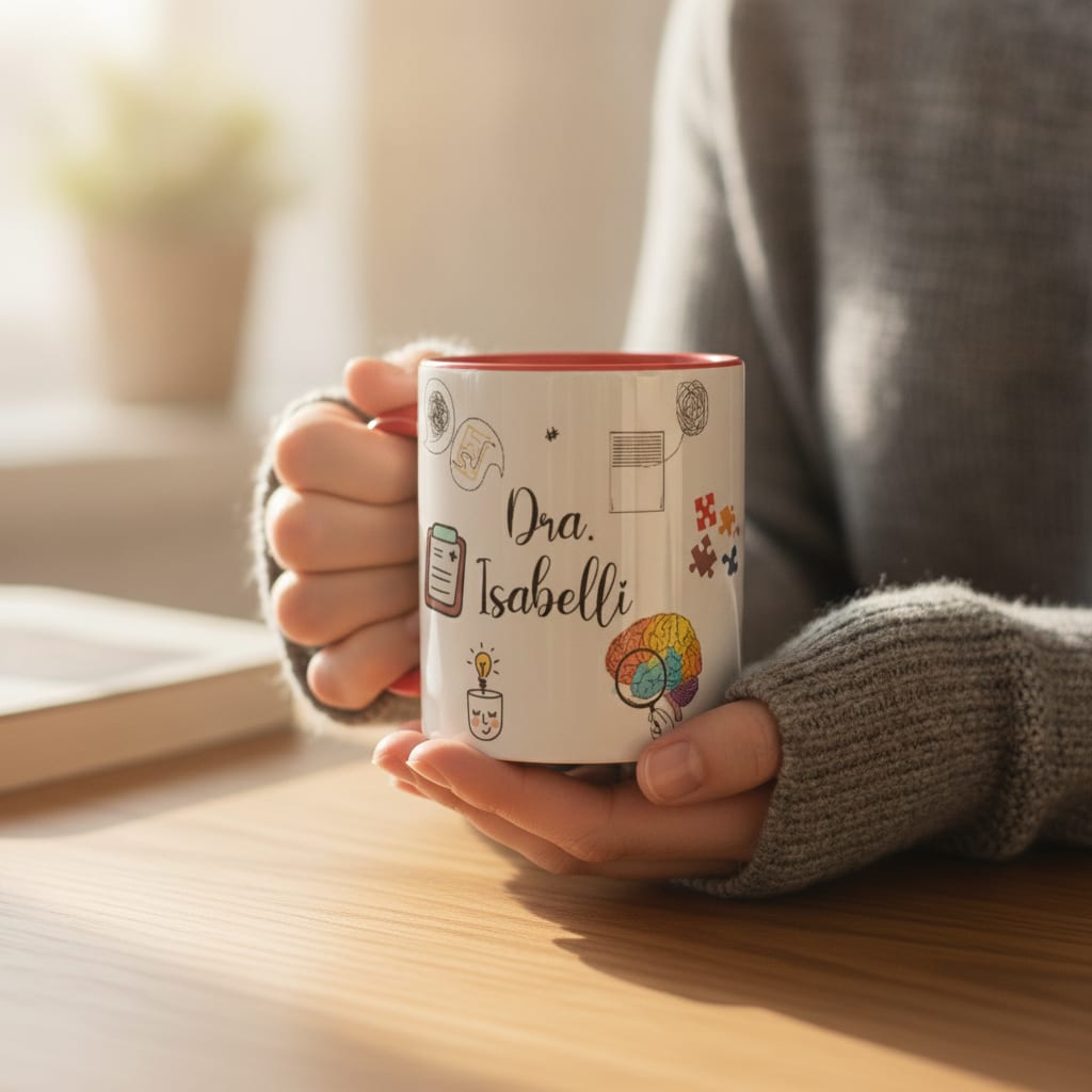 Caneca Personalizada Criativa Médico Psiquiatra Psiquiatria - Profissões (Médico(a))