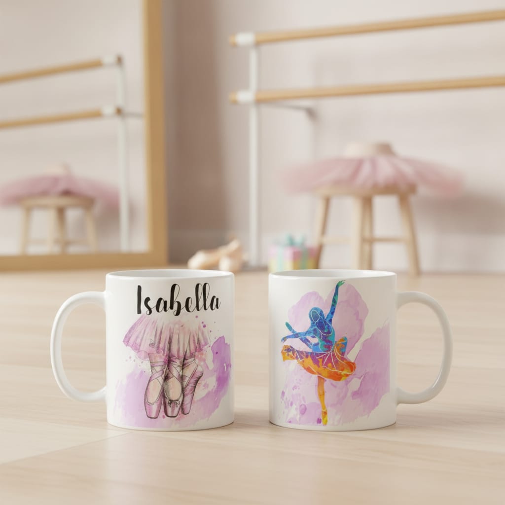 Caneca Personalizada Criativa Presente de Bailarina com Nome - Profissões (Bailarina)