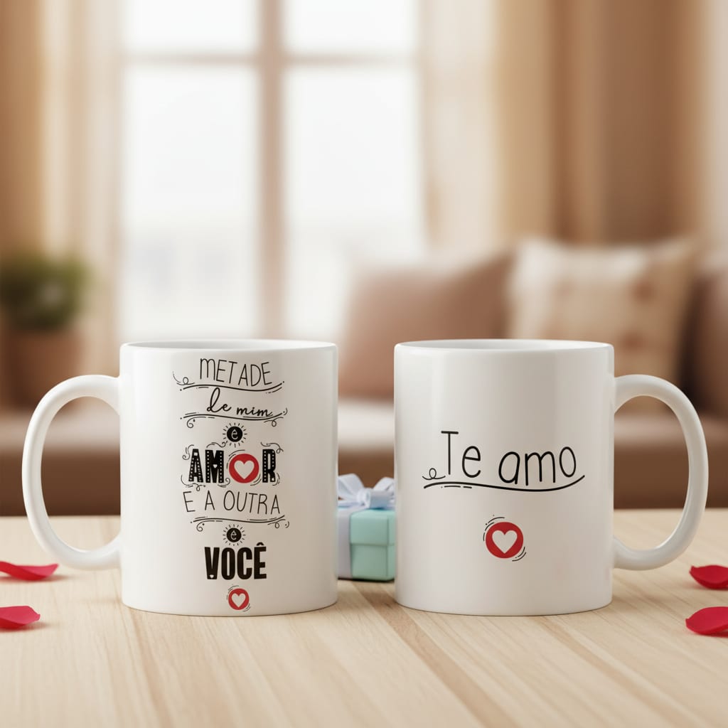Caneca Personalizada de Presente de Dia dos Namorados Te Amo - Outros (Casal)