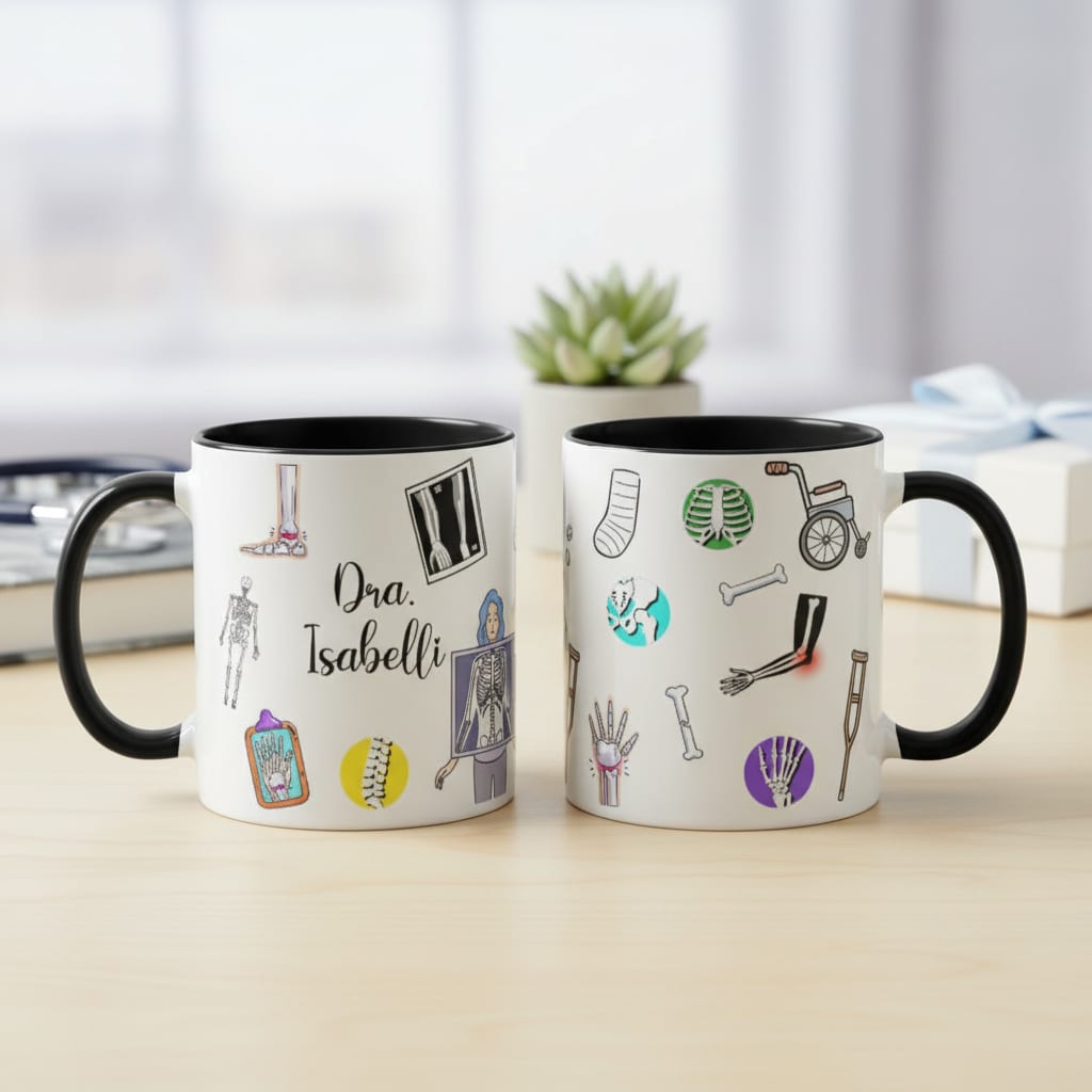 Caneca Personalizada de Presente para Médico Ortopedista - Profissões (Médico(a))
