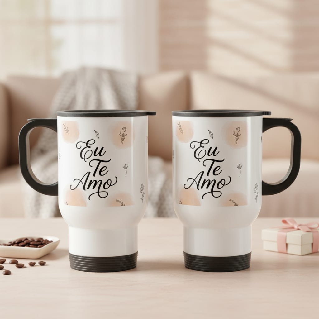 Caneca Personalizada Declação de Amor Eu Te Amo - Térmico - Outros (Casal)