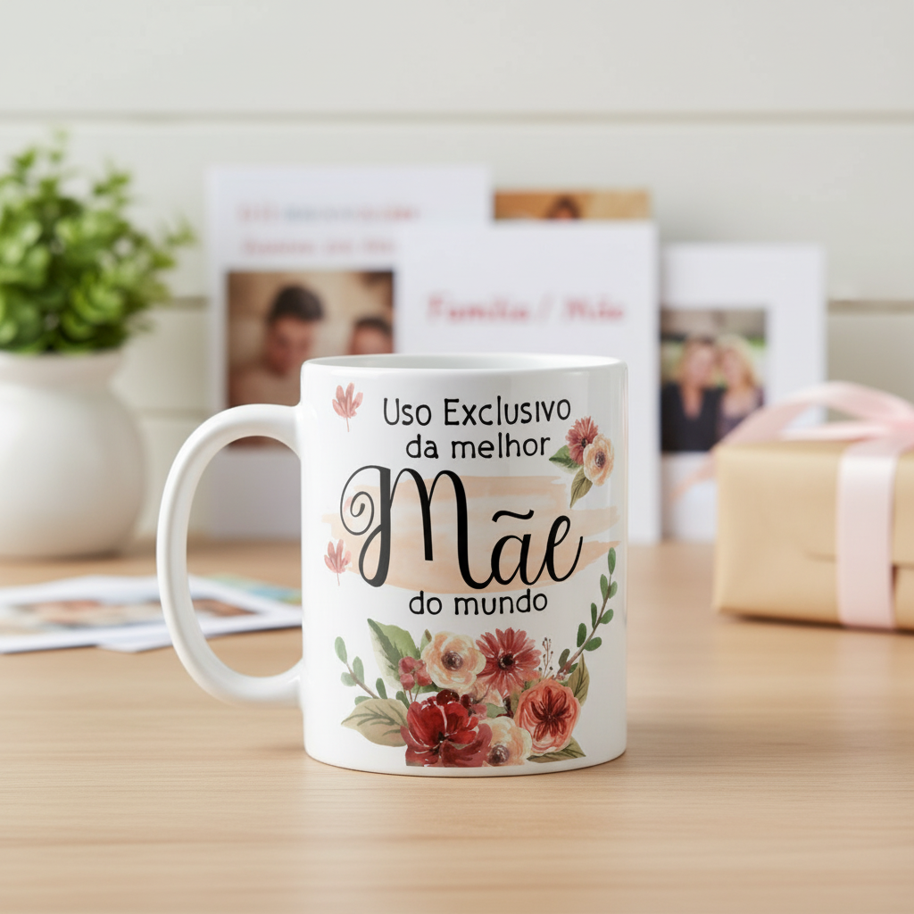 Caneca Personalizada Dia das Mães Presente Feminino Mãe - Família (Mãe)