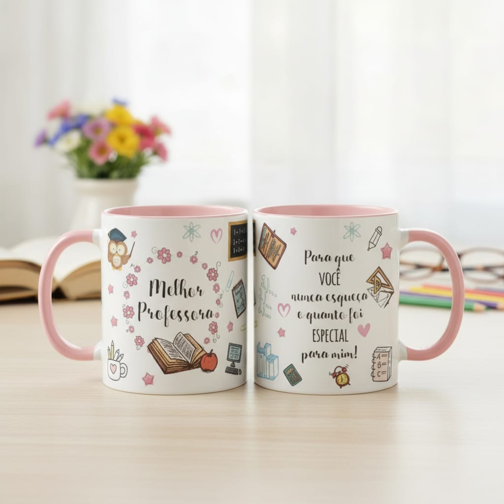 Caneca Personalizada Dia dos Professores com Agradecimento