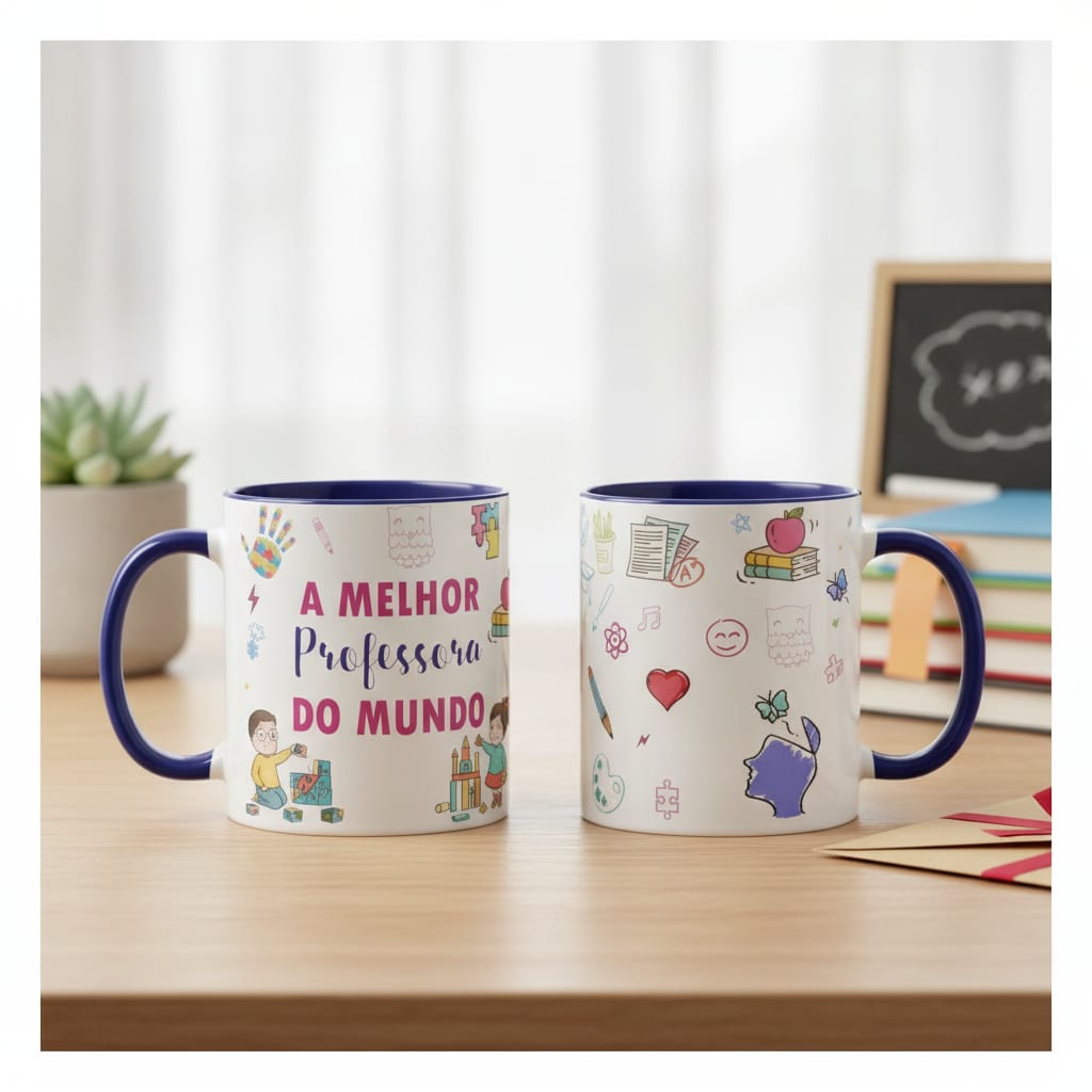 Caneca Personalizada Dia dos Professores Melhor Professora - Dia dos Professores (Professor(a))